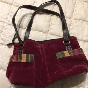 Relic maroon corduroy purse